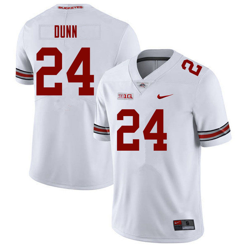 Mens #24 Jantzen Dunn Ohio State Buckeyes Stitched Nike White College Football Game Jersey S-3XL  