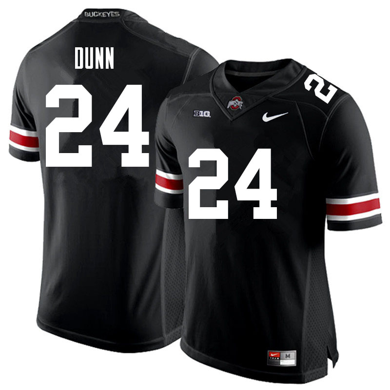 Mens #24 Jantzen Dunn Ohio State Buckeyes Stitched Nike Black White College Football Game Jersey S-3XL  