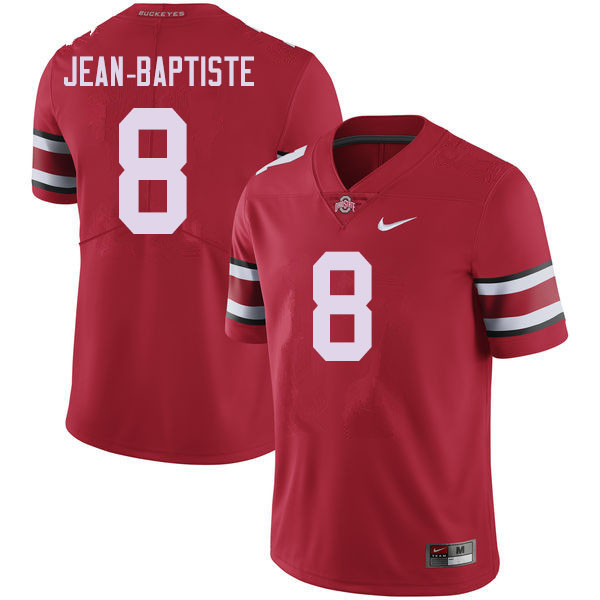 Mens #8 Javontae Jean-Baptiste Ohio State Buckeyes Stitched Nike Scarlet College Football Game Jersey S-3XL  
