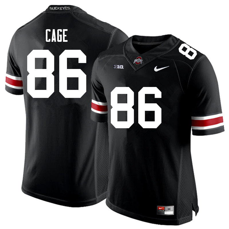 Mens #86 Jerron Cage Ohio State Buckeyes Stitched Nike Black White College Football Game Jersey S-3XL  