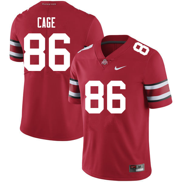 Mens #86 Jerron Cage Ohio State Buckeyes Stitched Nike Scarlet College Football Game Jersey S-3XL  