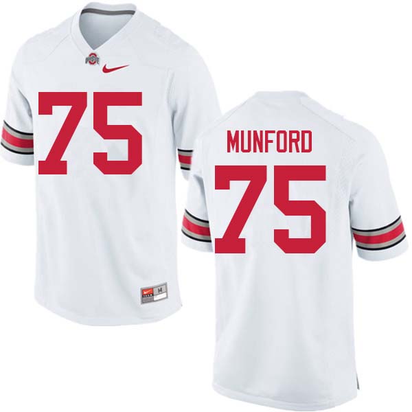 Mens #75 Thayer Munford Ohio State Buckeyes Stitched Nike White College Football Game Jersey S-3XL  