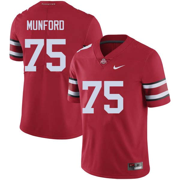 Mens #75 Thayer Munford Ohio State Buckeyes Stitched Nike Scarlet College Football Game Jersey S-3XL  