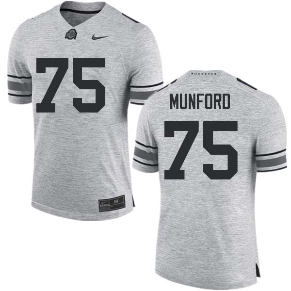 Mens #75 Thayer Munford Ohio State Buckeyes Stitched Nike Gray College Football Game Jersey S-3XL  