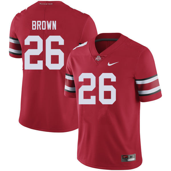Mens #26 Cameron Brown Ohio State Buckeyes Stitched Nike Scarlet College Football Game Jersey S-3XL  