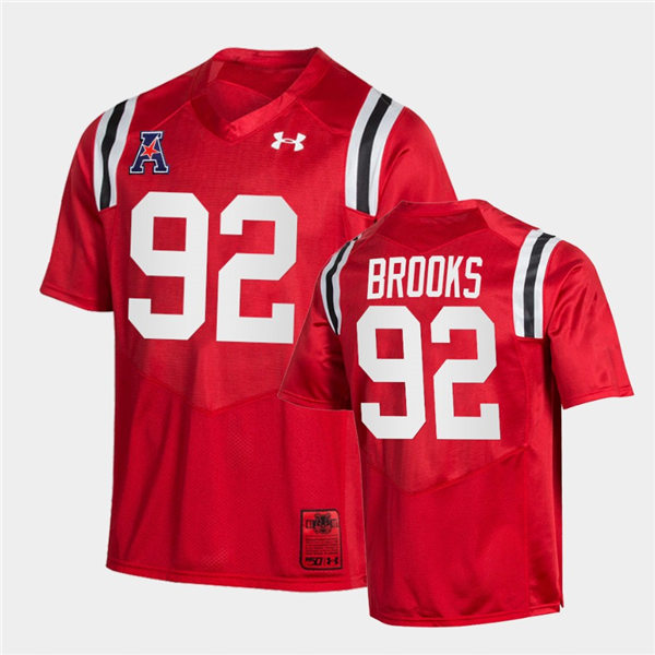 Mens Cincinnati Bearcats #92 Curtis Brooks Under Armour Red Retro College Football Jersey
