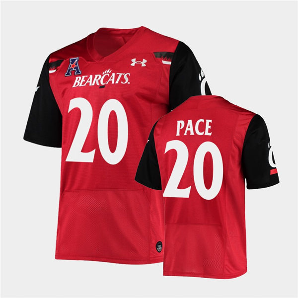 Mens Cincinnati Bearcats #20 Deshawn Pace Under Armour Red College Football Game Jersey