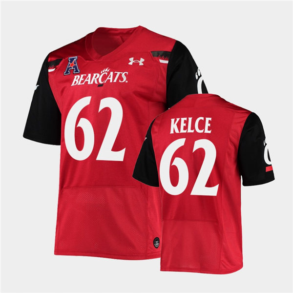 Mens Cincinnati Bearcats #62 Jason Kelce Under Armour Red College Football Game Jersey