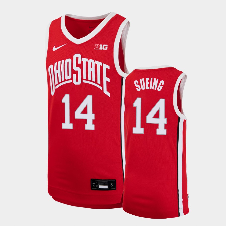 Youth's #14 Justice Sueing Ohio State Buckeyes Nike Scarlet Stitched College Basketball Jersey