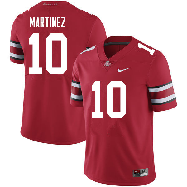 Mens #10 Cameron Martinez Ohio State Buckeyes Stitched Nike Scarlet College Football Game Jersey S-3XL