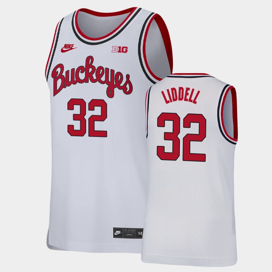 Men's #32 E. J. Liddell Ohio State Buckeyes Nike White Stitched College Basketball Jersey