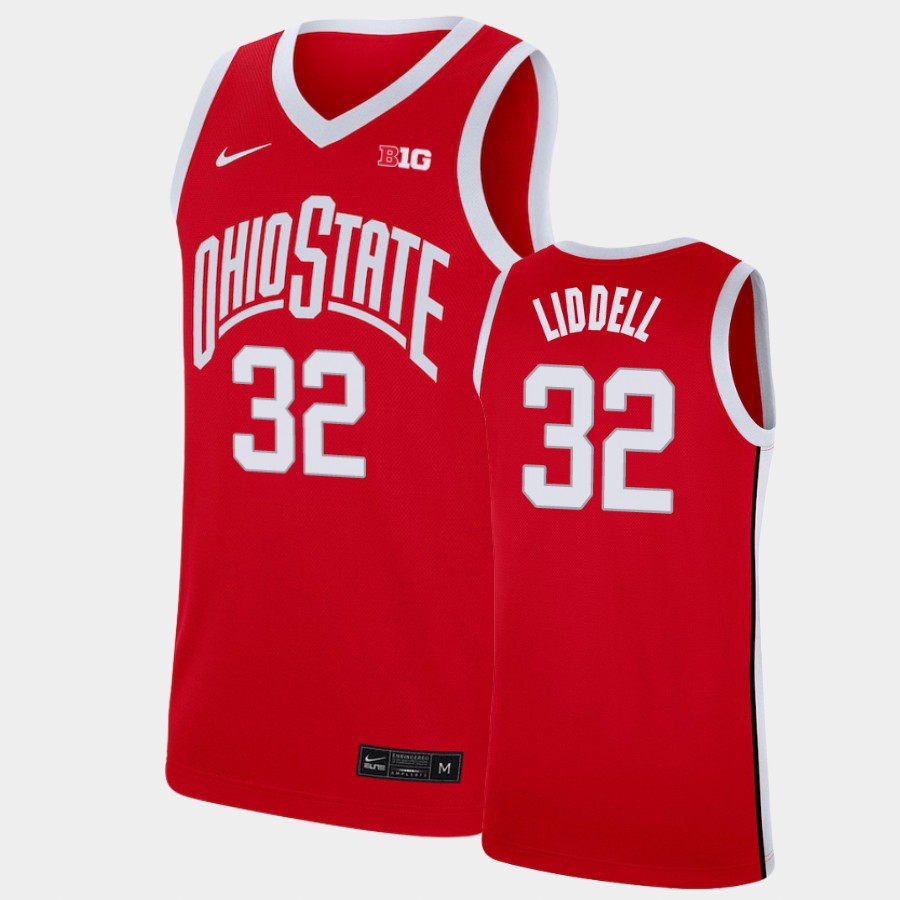 Men's #32 E. J. Liddell Ohio State Buckeyes Nike Scarlet Stitched College Basketball Jersey
