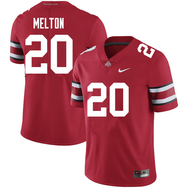 Mens #20 Mitchell Melton Ohio State Buckeyes Stitched Nike Scarlet College Football Game Jersey S-3XL