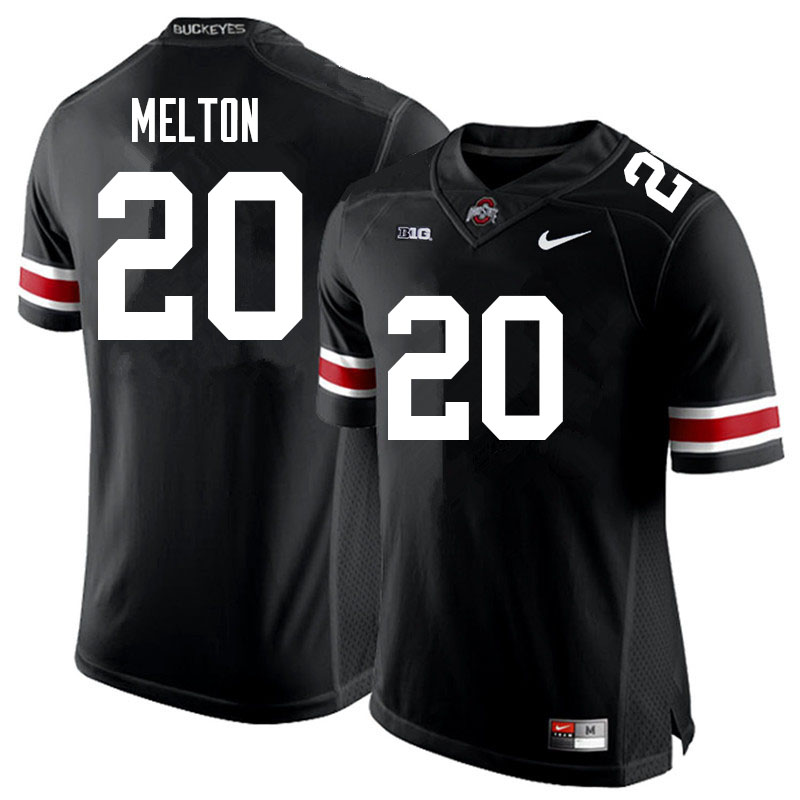 Mens #20 Mitchell Melton Ohio State Buckeyes Stitched Nike Black White College Football Game Jersey S-3XL