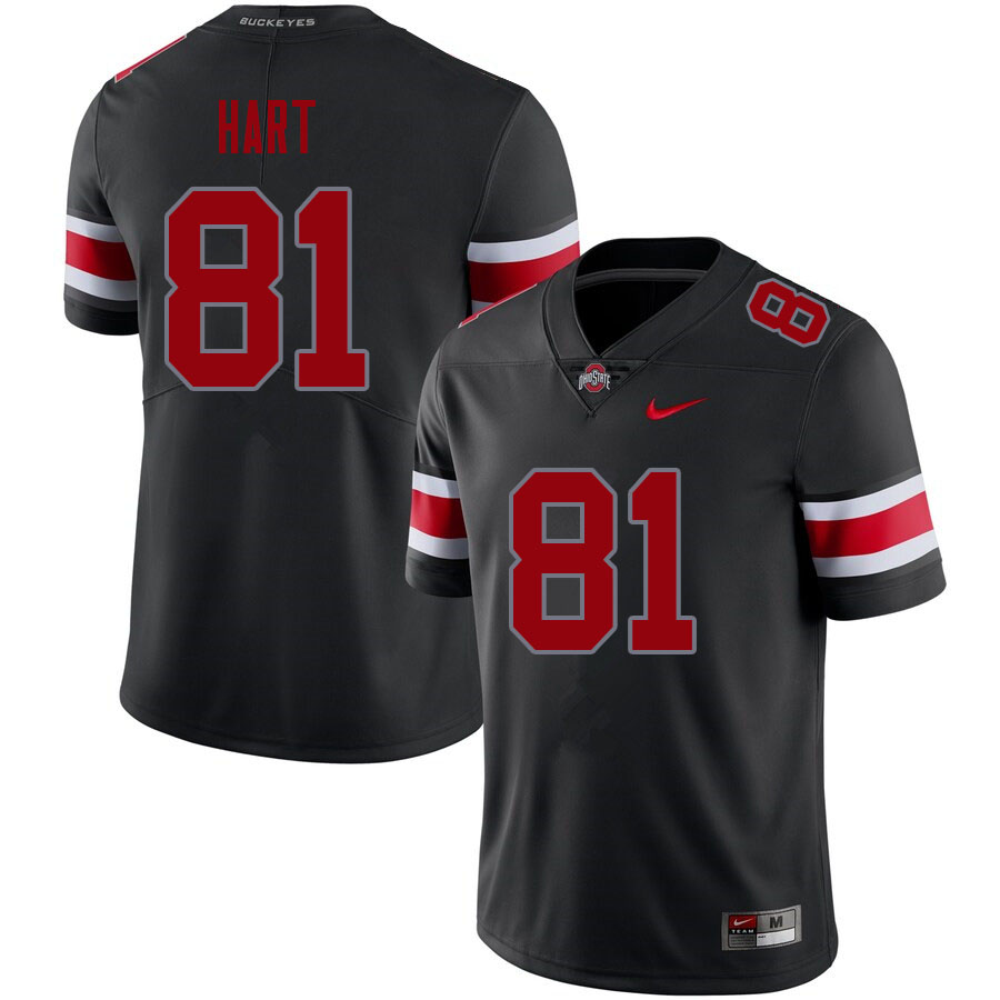 Mens #81 Sam Hart Ohio State Buckeyes Stitched Nike Blackout College Football Game Jersey S-3XL