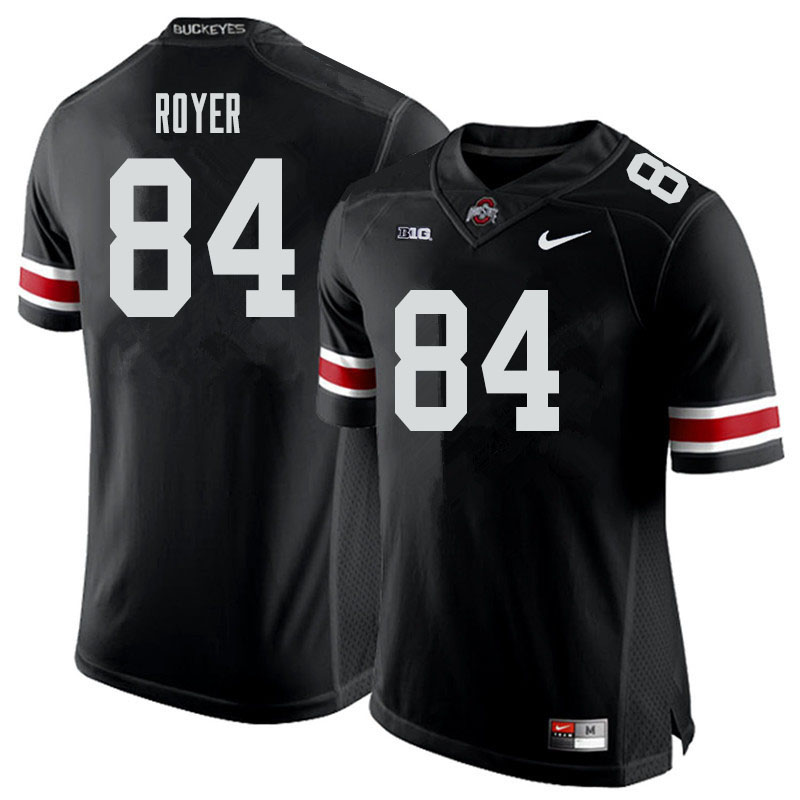 Mens #84 Joe Royer Ohio State Buckeyes Stitched Nike Black White College Football Game Jersey S-3XL