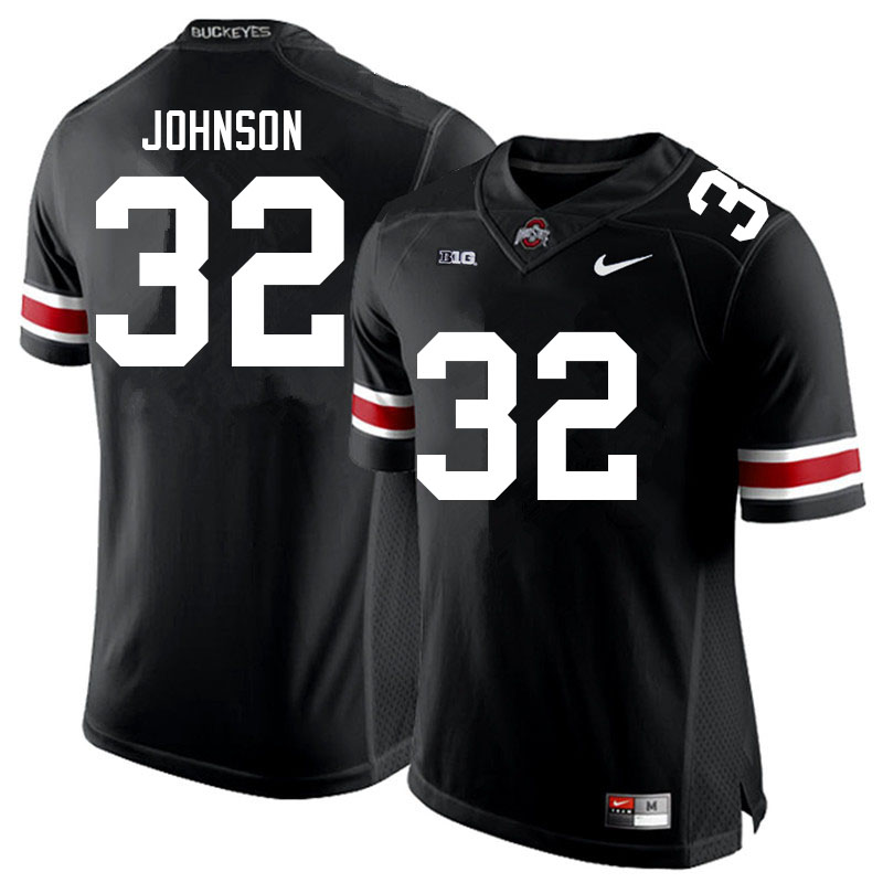 Mens #32 Jakailin Johnson Ohio State Buckeyes Stitched Nike Black White College Football Game Jersey S-3XL