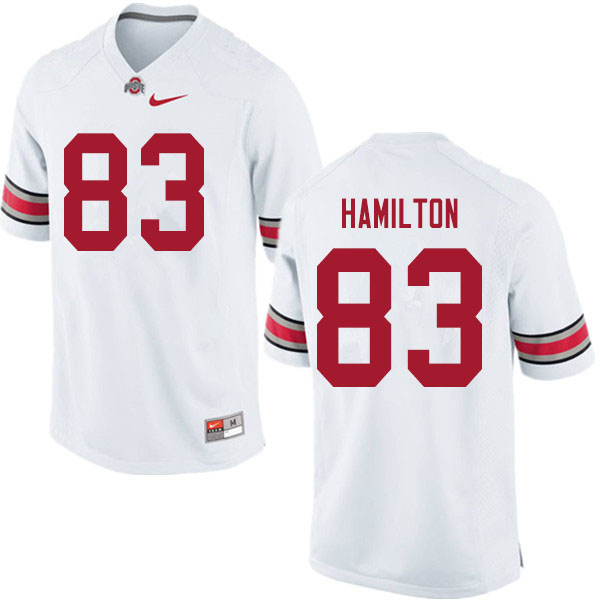 Mens #83 Cormontae Hamilton Ohio State Buckeyes Stitched Nike White College Football Game Jersey S-3XL