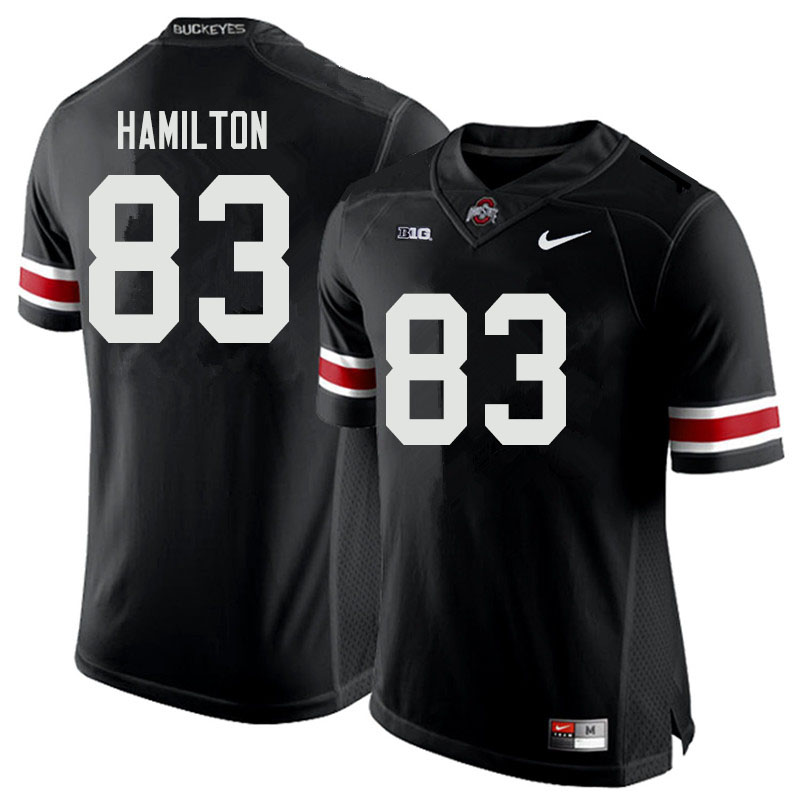 Mens #83 Cormontae Hamilton Ohio State Buckeyes Stitched Nike Black White College Football Game Jersey S-3XL