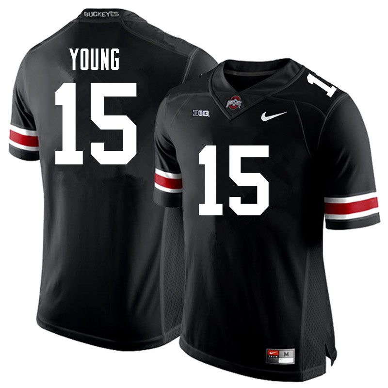 Mens #15 Craig Young Ohio State Buckeyes Stitched Nike Black White College Football Game Jersey S-3XL