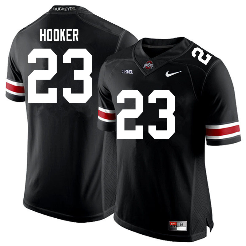 Mens #23 Marcus Hooker Ohio State Buckeyes Stitched Nike Black White College Football Game Jersey S-3XL