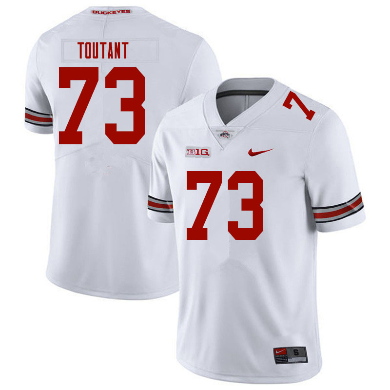 Mens #73 Grant Toutant Ohio State Buckeyes Stitched Nike White College Football Game Jersey S-3XL