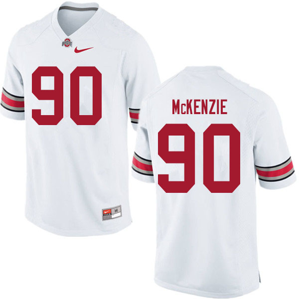 Mens #90 Jaden McKenzie Ohio State Buckeyes Stitched Nike White College Football Game Jersey S-3XL