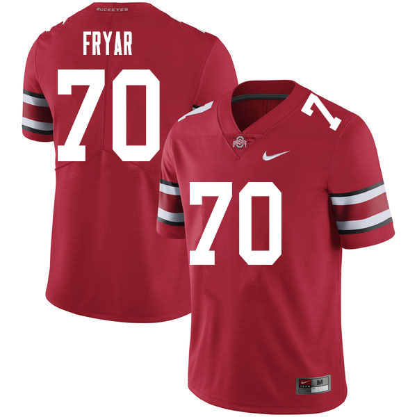 Mens #70 Josh Fryar Ohio State Buckeyes Stitched Nike Scarlet College Football Game Jersey S-3XL