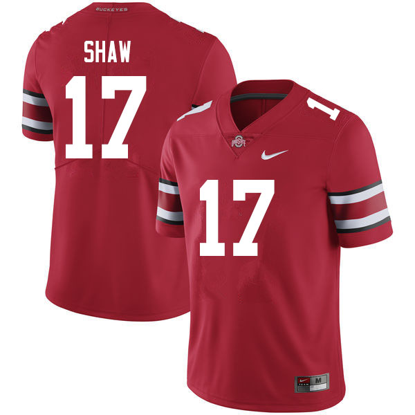 Mens #17 Bryson Shaw Ohio State Buckeyes Stitched Nike Scarlet College Football Game Jersey S-3XL