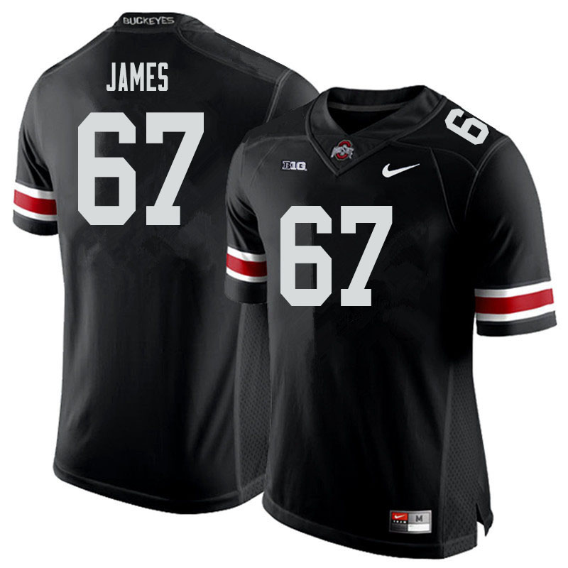 Mens #67 Jakob James Ohio State Buckeyes Stitched Nike Black White College Football Game Jersey S-3XL