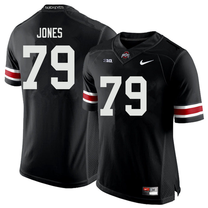 Mens #79 Dawand Jones Ohio State Buckeyes Stitched Nike Black White College Football Game Jersey S-3XL