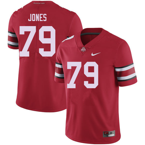 Mens #79 Dawand Jones Ohio State Buckeyes Stitched Nike Scarlet College Football Game Jersey S-3XL