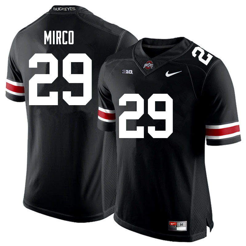 Mens #29 Jesse Mirco Ohio State Buckeyes Stitched Nike Black White College Football Game Jersey S-3XL
