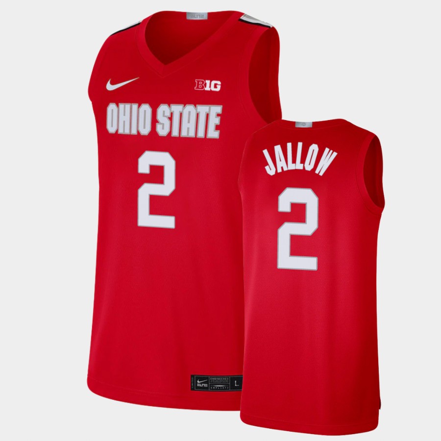 Men's #2 Musa Jallow Ohio State Buckeyes Nike Alumni Limited Scarlet Stitched College Basketball Jersey