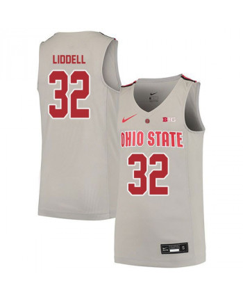 Men's #32 E. J. Liddell Ohio State Buckeyes Elite Nike Gray Stitched College Basketball Jersey