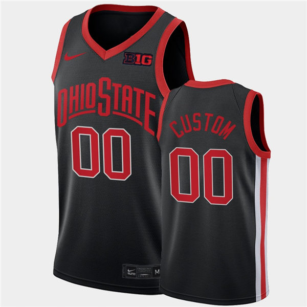 Youth's Custom Ohio State Buckeyes Nike Alternate Anthracite Throwback 90s Stitched College Basketball Jersey