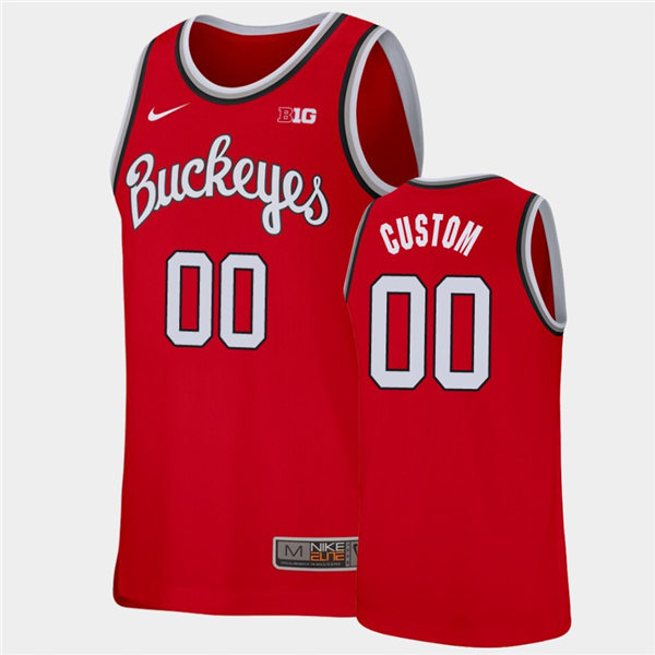 Youth's Custom Ohio State Buckeyes Nike Scarlet Round Neck Stitched College Basketball Jersey
