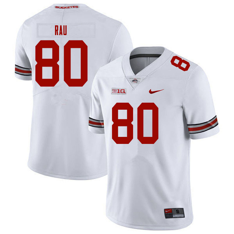 Mens #80 Corey Rau Ohio State Buckeyes Stitched Nike White College Football Game Jersey S-3XL