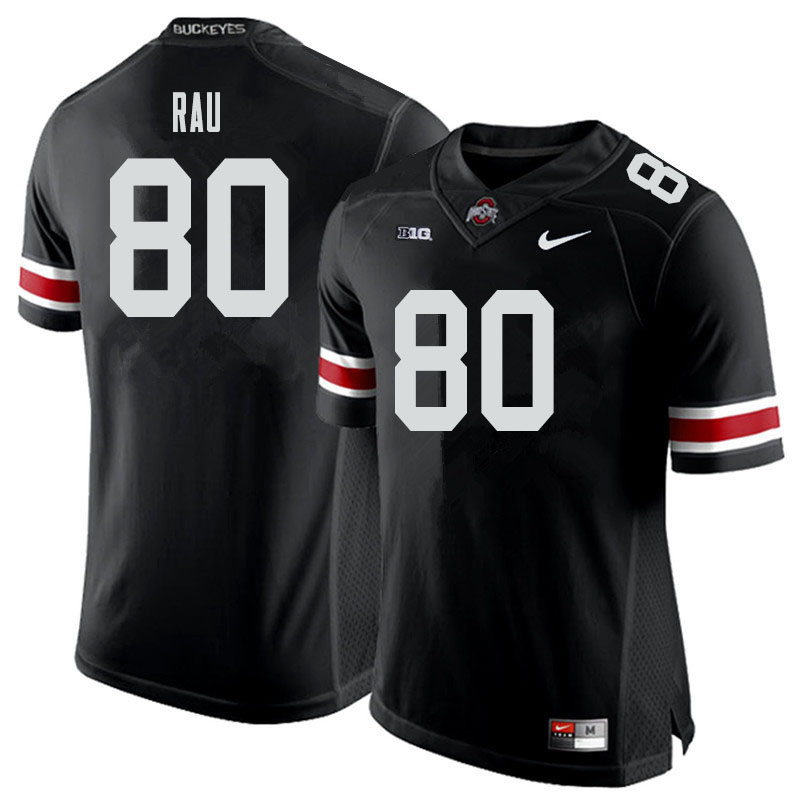 Mens #80 Corey Rau Ohio State Buckeyes Stitched Nike Black White College Football Game Jersey S-3XL