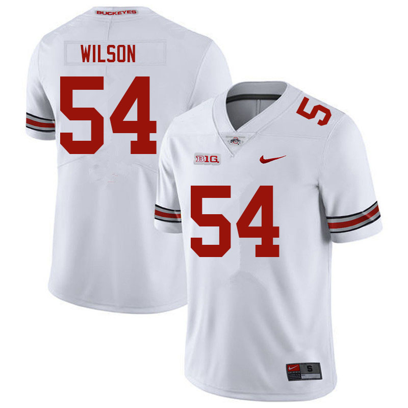 Mens #54 Toby Wilson Ohio State Buckeyes Stitched Nike White College Football Game Jersey S-3XL