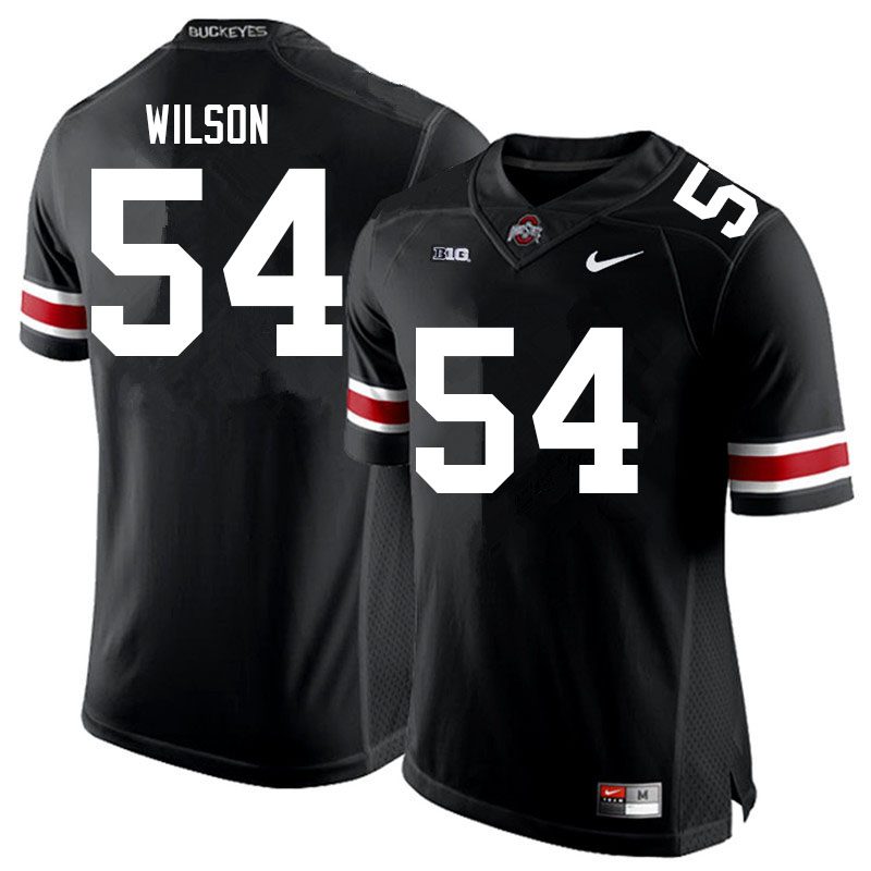 Mens #54 Toby Wilson Ohio State Buckeyes Stitched Nike Black White College Football Game Jersey S-3XL