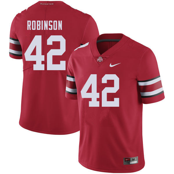 Mens #42 Bradley Robinson Ohio State Buckeyes Stitched Nike Scarlet College Football Game Jersey S-3XL
