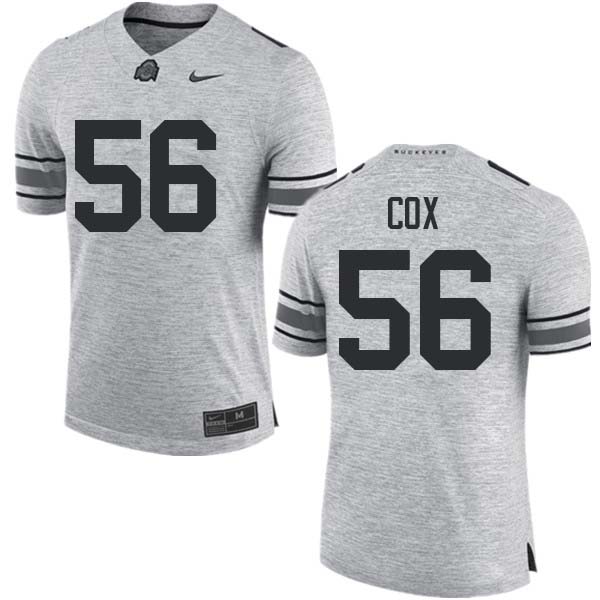 Mens #56 Aaron Cox Ohio State Buckeyes Stitched Nike Gray College Football Game Jersey S-3XL