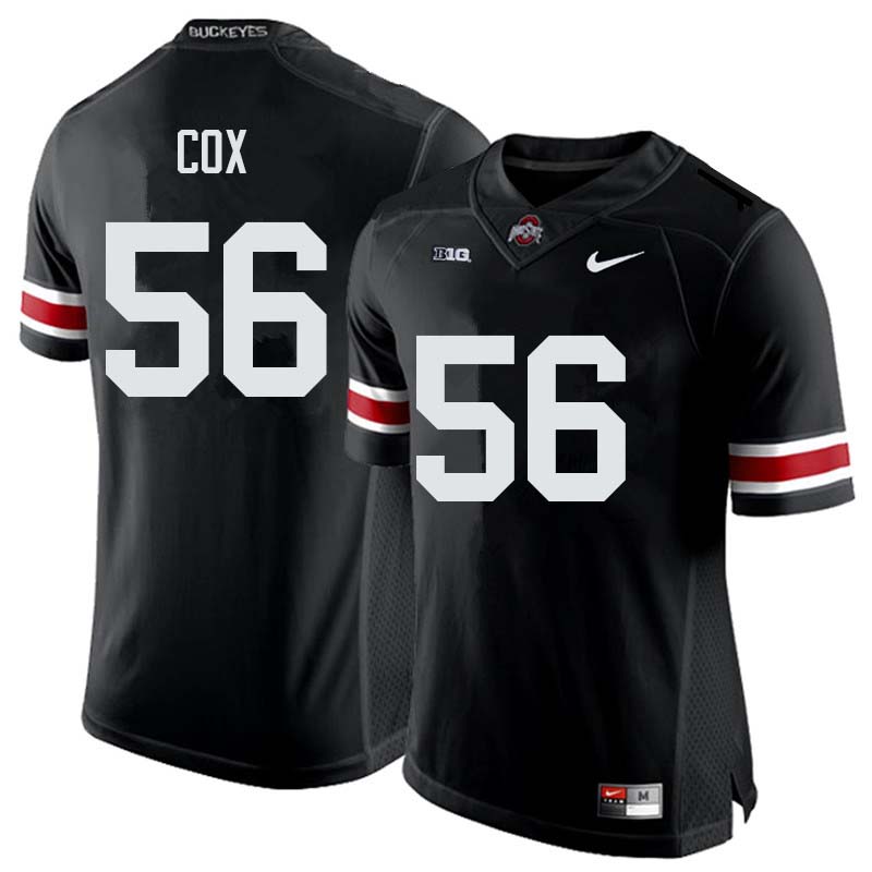 Mens #56 Aaron Cox Ohio State Buckeyes Stitched Nike Black White College Football Game Jersey S-3XL