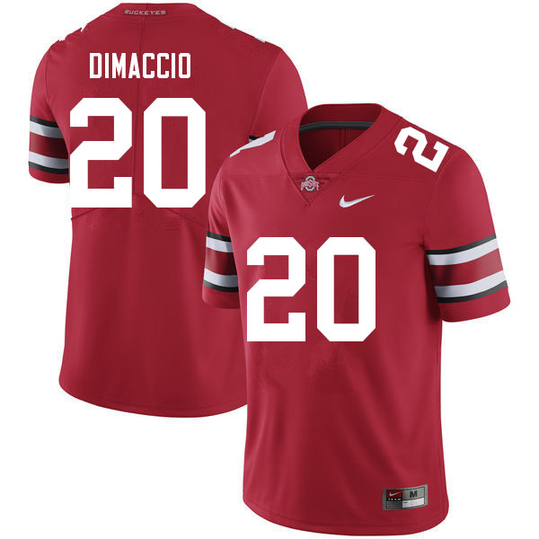 Mens #20 Dominic DiMaccio Ohio State Buckeyes Stitched Nike Scarlet College Football Game Jersey S-3XL