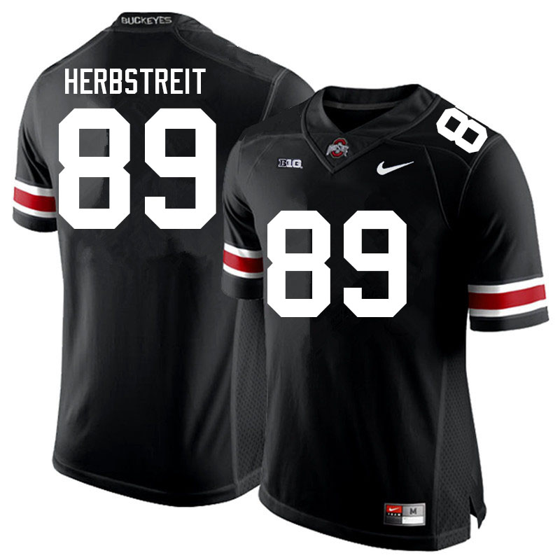 Mens #89 Zak Herbstreit Ohio State Buckeyes Stitched Nike Black White College Football Game Jersey S-3XL
