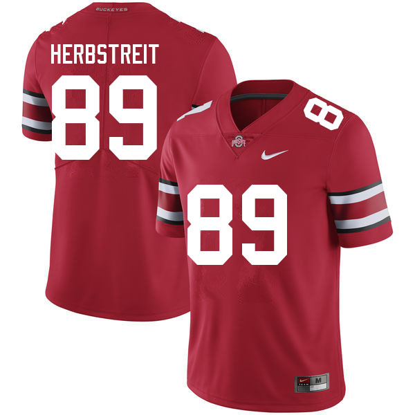 Mens #89 Zak Herbstreit Ohio State Buckeyes Stitched Nike Scarlet College Football Game Jersey S-3XL