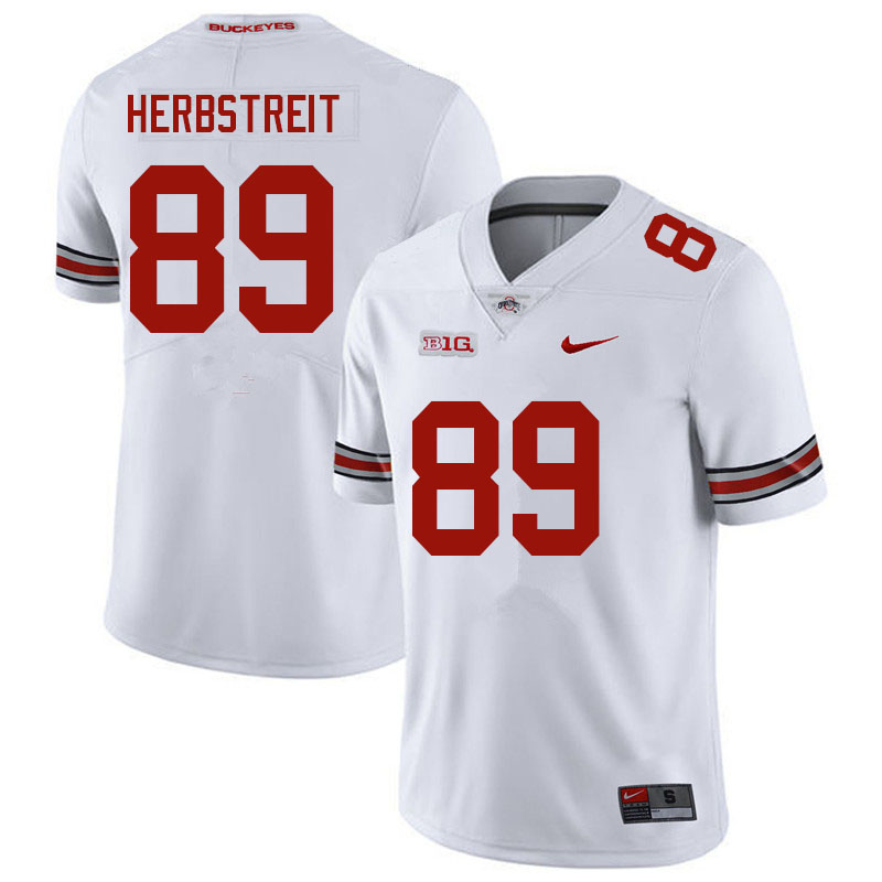 Mens #89 Zak Herbstreit Ohio State Buckeyes Stitched Nike White College Football Game Jersey S-3XL