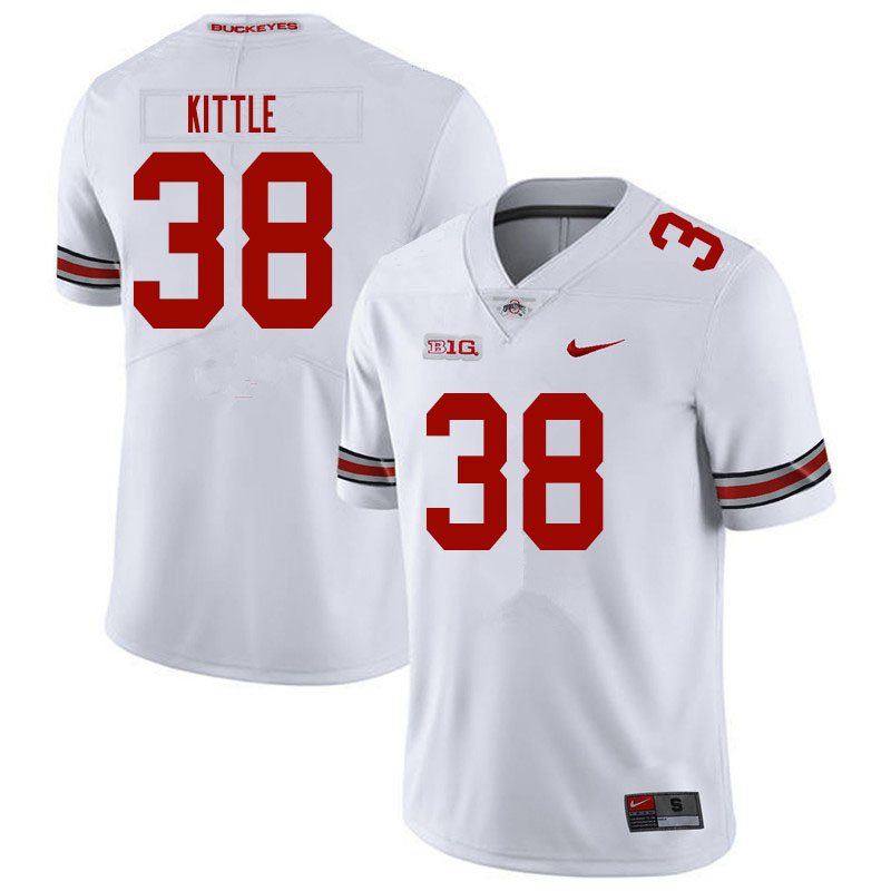 Mens #38 Cameron Kittle Ohio State Buckeyes Stitched Nike White College Football Game Jersey S-3XL