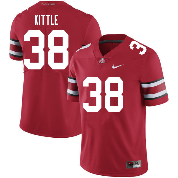 Mens #38 Cameron Kittle Ohio State Buckeyes Stitched Nike Scarlet College Football Game Jersey S-3XL